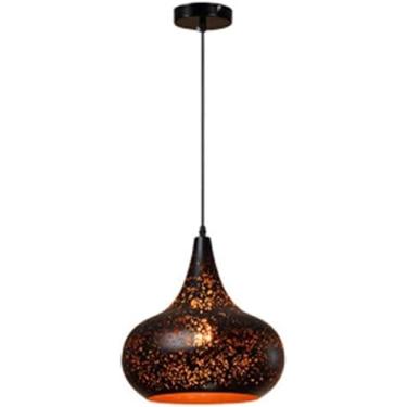 Imagem de Lustre Moderno Industrial Gravura Oco Pingente Luz Marroquino Turco Poroso Árabe Lustre Teto Pendurado Luminária Para Cozinha Ilha Restaut Foyer Bar Loja Fazenda, One Color, A-30 * 31CM