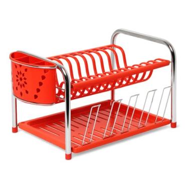 Imagem de Escorredor Secador de Pratos Com Porta Copos e Porta Talher Duplo