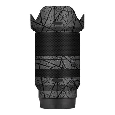 Imagem de Adesivo de câmera antiarranhões com tampa de lente para Tamron 28-200 mm adequado para Sony Mount película protetora protetor de corpo decalque 28-200 (cinza cruzado)