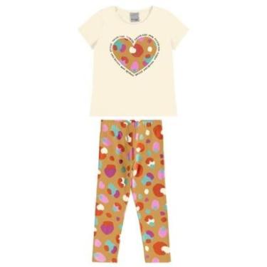 Imagem de Conjunto Infantil Menina Blusa E Legging Amor - Malwee-Feminino