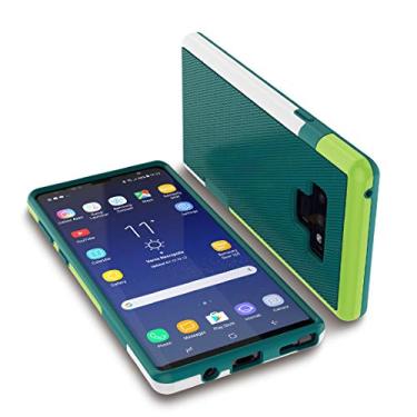 Imagem de Jeylly Capa fina e fina para Samsung Galaxy Note 9, híbrida, antiderrapante, à prova de choque, fofa, flexível, macia, TPU rígida, capa protetora para Samsung Galaxy Note 9 (6,4 polegadas) - Verde