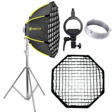 Imagem de Difusor Softbox Colmeia 90cm Greika Para Flash Estudio E Speedlite 2 e