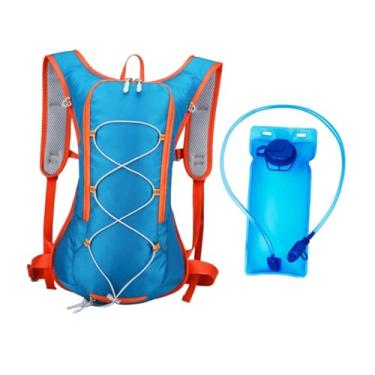 Imagem de UGPLM Mochila de hidratação para corrida, mochila de viagem respirável para montanha, bolsa de corrida, bolsa leve para caminhada, de água para pedalar, Azul