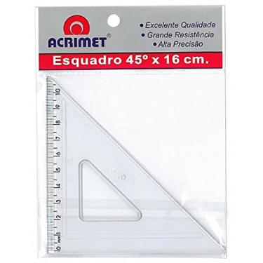 Imagem de ESQUADRO ACRILICO 45G. 16CM 522.6 ACRIMET