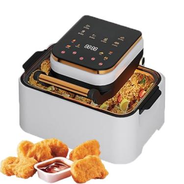 Imagem de Fritadeira Airfryer SéRie,janela visível,ampla faixa de temperatura de 70-200 °C,tempo preciso de 1 a 60 minutos,ciclo de cozimento de 360 °,sem necessidade de virar