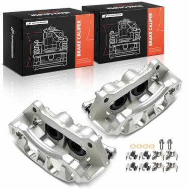 Imagem de A-Premium Pinça de freio adequada para Ford F-150 2021-2025 Bronco, com suporte, um lado, 2 pistões, dianteiro esquerdo e direito, um conjunto de 2
