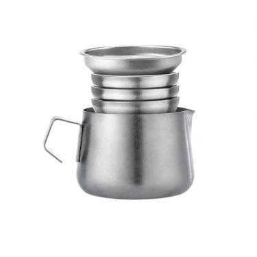 Imagem de Copo justo de titânio puro | Jarra de chá leve com filtro, 230 ml/39 g, Kungfu Teaware, Gong Dao Bei | Conjunto opcional com 3 xícaras (cor gelada, xícara justa com conjunto de xícaras de chá)