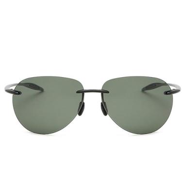 Imagem de Óculos de sol polarizados sem aro TR90, masculinos, ultraleves, espelhados e sem armação, verdes, BH01