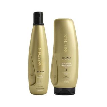 Imagem de Aneethun Blond Shampoo Silver 300ml + Finalizador Termoativado 250g