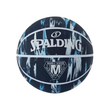 Imagem de Bola De Basquete Spalding Marble + bomba De Ar - Azul Marinho