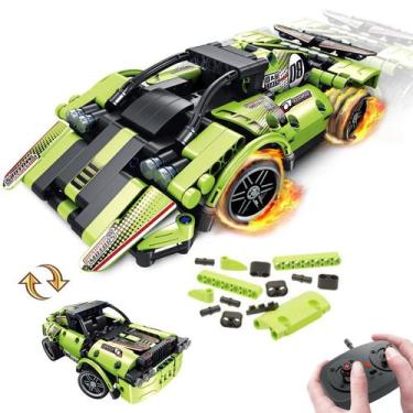 Imagem de Brinquedo de construção GAMZOO STEM com controle remoto 2 em 1 Racer