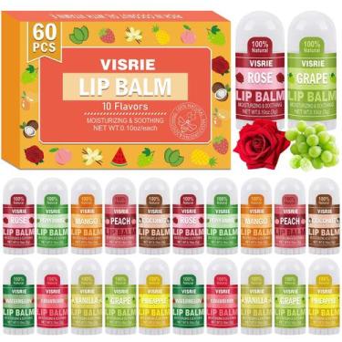 Imagem de Bálsamo labial VISRIE Mini 60 unidades com vitamina E e óleo de coco