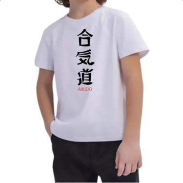 Imagem de Camiseta Infantil Aikido letras Japao - Alearts, 14