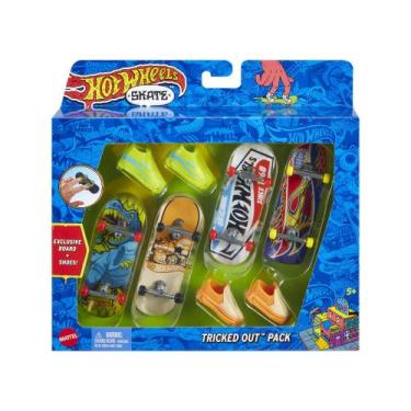 Imagem de Multipack c/ 4 Hot Wheels Skate de Dedo e 2 Tênis - Tony Hawk - Mattel