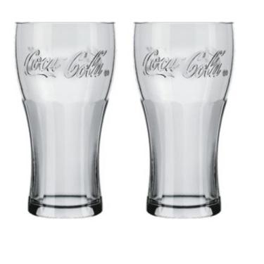 Imagem de Conjunto 2 Copo de Vidro 470ML Coca-Cola Transparente Nadir - NADIR FI