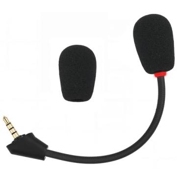 Imagem de Microfone de substituição compatível com fone de ouvido sem fio HyperX Cloud Alpha para jogos – Microfone boom destacável com cancelamento de ruído com luz indicadora de mudo de LED