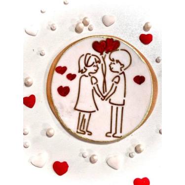 Imagem de SM25 Estêncil namorados para confeitaria e artesanato. - confeitaria d