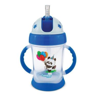 Imagem de Copo De Treinamento Com Canudo Happy Panda Comtac Kids 4370