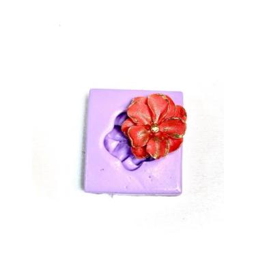 Imagem de F1118 molde de silicone rosa confeitaria biscuit - confeitaria dos mol
