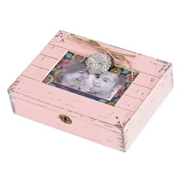 Imagem de Cottage Garden Caixa de joias com foto de bugiganga musical toca Tune Wind Beneath My Wings 15 x 21 cm MDF e prancha de vidro vintage Mom I Love You