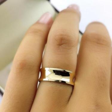 Imagem de Par de Aliancas em Ouro 18K colecao Eternize 6mm, 7,8g - JoiaUnica