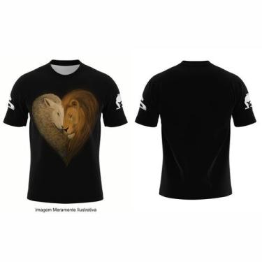 Imagem de Camiseta DryFit Religiosa Cristã Leão E Cordeiro- Cris005 - Fabrika de