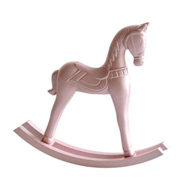 Imagem de Bothyi Estatueta de cavalo de madeira, estátua de cavalo de balanço, presente, ornamento, escultura animal para casamento, sala de estar, quarto, armário,