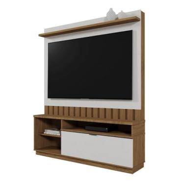 Imagem de Home Painel Diamantina para Tv até 60” Polegadas com 1 Porta Amendoa/perola Metalizado