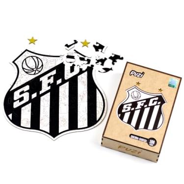 Imagem de Quebra-Cabeça Santos FC Escudo Oficial com Peças de Madeira - Puzi (P)