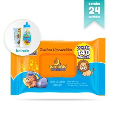 Imagem de 24 Unidades Da Toalha Umedecida Tradicional Com 70 Folhas - Turma Do S
