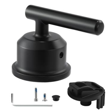 Imagem de Substituição de alça de chuveiro preta fosca, compatível com kit de acabamento de chuveiro Moen T2901BL Gibson Posi-Temp e para cartucho 1222, alça de torneira, alça sólida