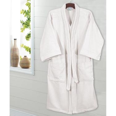 Imagem de Roupão  Banho Adulto Unissex Tamanho Gg Velour Dohler Branco