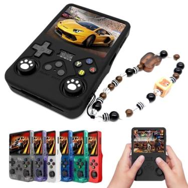 Imagem de Capa protetora de silicone para console de jogos portátil R36S com cordão e capa de botão, acessório de presente infantil fofo