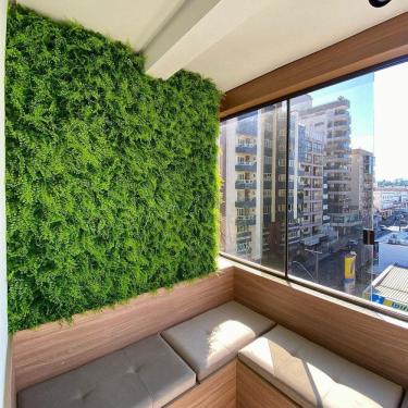Imagem de Placa Planta Jardim Vertical Casa Folhagem Sala Painel Verde