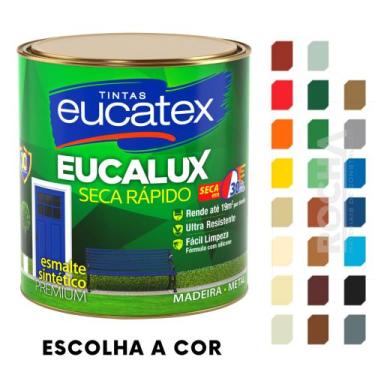 Imagem de Tinta Esmalte Premium para Ferro e Madeira 225ml - Todas Cores - Eucat