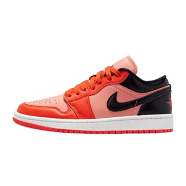 Imagem de Nike Tênis de basquete feminino Air Jordan 1 Low UNC, Crimson Bliss/Preto - Laranja, 8.5