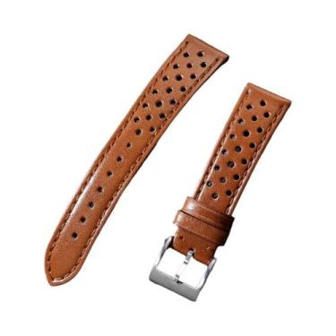 Imagem de Pulseira De Couro Genuíno Vintage Para Omega Samsung Galaxy Watch 6 5 