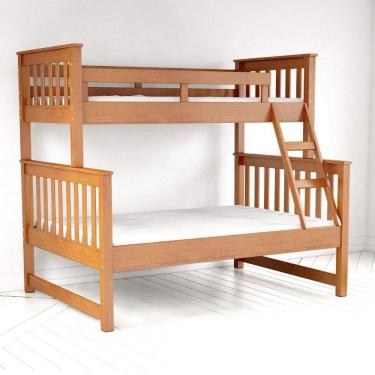 Imagem de Estação de Dormir com Cama de Casal Madeira Maciça Móveis Saraiva Castanho Claro