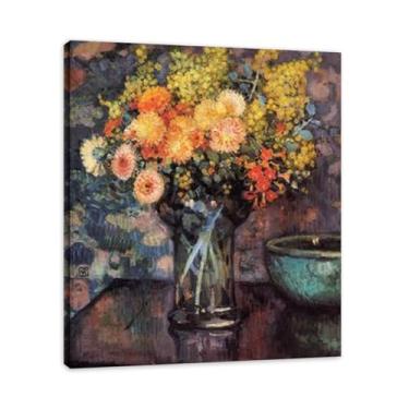 Imagem de Garrafa de vidro transparenteThéo van Rysselberghe: Impressão em tela neoimpressionista belga chave 50 x 60 cm emoldurada