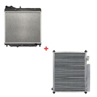 Imagem de Kit Radiador + Condensador Honda Fit 1.4 1.5 16V 2003 2004 2005 2006 C