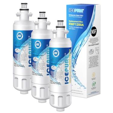 Imagem de Filtro de água de reposição ICEPURE ADQ36006101 9690 para LG LT700P, Kenmore Elite 46-9690 ADQ36006102, RWF1200A, CLCH106, RWF1052 LFX28968ST LFXS29626S LFXS30766S LFX3 1925ST LFX31945ST Geladeira, pacote com 3