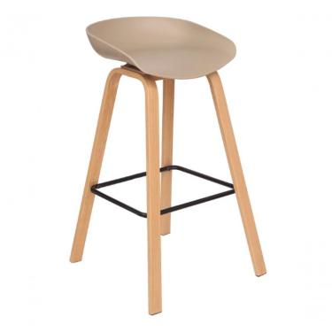 Imagem de Banqueta Alta Cassia Fendi Estrutura Metal Assento Polipropileno 86 Cm Fratini Móveis