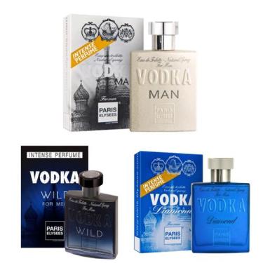 Imagem de Vodka Wild-Vodka Man-Vodka Diamond Kit com 3 Uni Masculino - Paris Ely