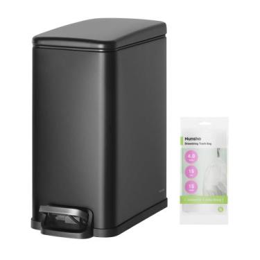 Imagem de Lixeira Nunsino Small 10L em aço inoxidável com 15 sacos pretos