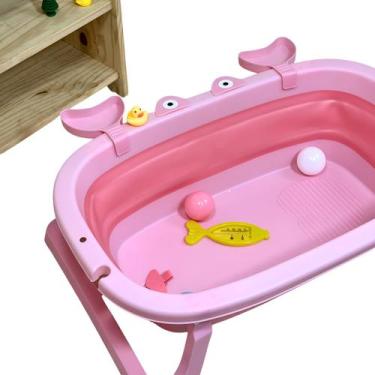 Imagem de Banheira De Bebê Dobrável Retrátil C/ Design Clássico Tibaby