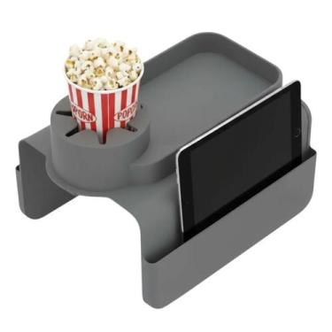 Imagem de Porta Copo Sofá Apoio Braço Suporte Esteira Silicone Cinza - Kadê