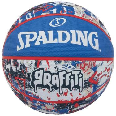 Imagem de Bola de Basquete Spalding Graffiti Azul/vermelho-Unissex