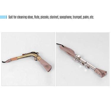 Imagem de Mingzhe Limpador de Pano de Limpeza de Instrumentos de para o Trompete de Saxofone de Clarinete de oboé Dentro do Kit de Limpeza