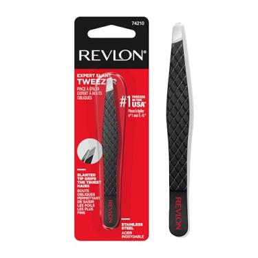Imagem de Revlon Pinça inclinada especialista, alta precisão para uma fácil remoção de pelos, feita com aço inoxidável, 1 unidade