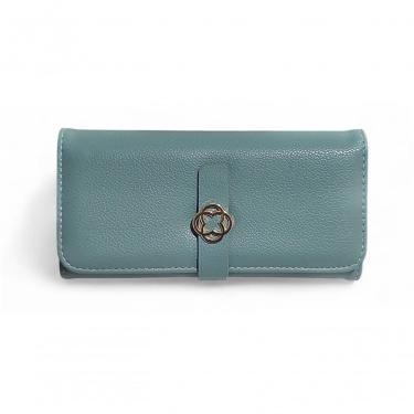 Imagem de Carteira Feminina De Mão Divisória Com Ziper Chris Helena Azul